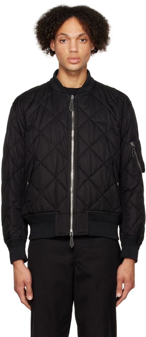 burberry technical field jacket|Burberry quilted bomber jacket.